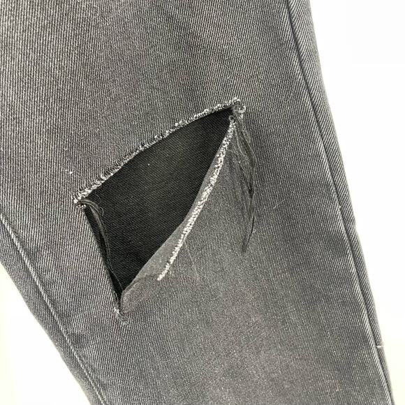 GIANNI BINI Jeans Denim Size 27 Stella Raw Hem Gray Black 100% Cotton Crop NWT - Picture 14 of 16